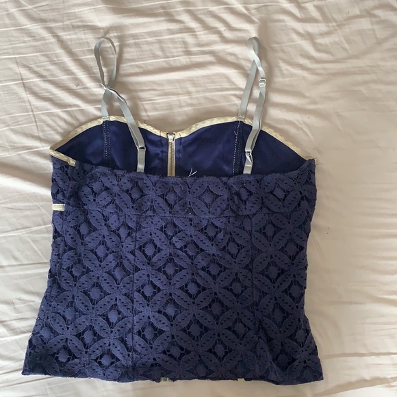 Dark blue corset - Picture 3 of 4